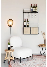 Черна ратанова стойка за вино 18x100 cm Guuji - White Label