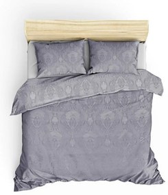 Сив памучен комплект от шалте и калъфки за възглавници за двойно легло 240x260 cm Beste - Mijolnir