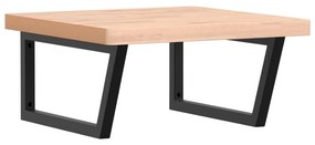 3302507 vidaXL Стенен рафт за мивка, стомана и масивно дърво бук