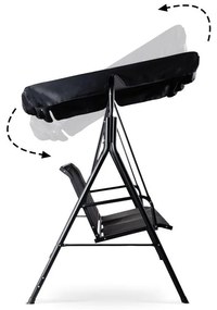 Градинска люлка за 3 лица с регулируем сенник