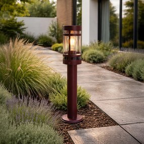 Модерна външна лампа тъмночервена 50 см IP44 - Gleam