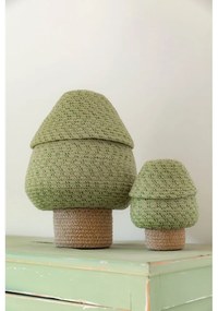 Зелена текстилна детска кошница за играчки ø 25x36 cm Big Tree – Lorena Canals