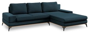 Петролно син ъглов разтегателен диван , десен ъгъл Planet - Windsor &amp; Co Sofas