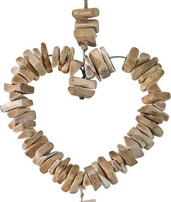 Декорация за стена atmosphera Hearts, Дърво, 78 cm