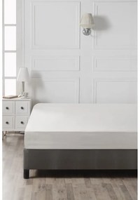 Бял чаршаф от еластичен памук 160x200 cm - Mijolnir