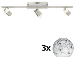 Eglo - LED точково осветително MY CHOICE 3xE14/40W/230V хром/бяло/черно