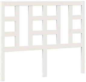 817831 vidaXL Горна табла за легло, бяла, 126x4x100 см, бор масив