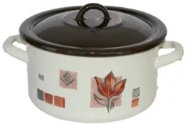 Емайлирана плитка тенджера 5,7lt. декор RUSTICA - 17+39P/24 РЯ-(12-1722)