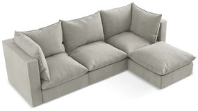 Светлосив ъглов диван (десен ъгъл) Manao – Makamii