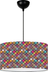 Таванна лампа Alamea TopMebel E27 от плат с многоцветен викториански мотив Φ38x70cm