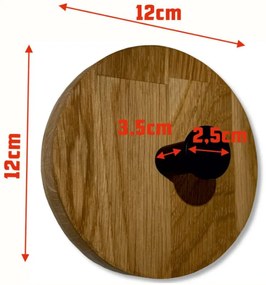 Стенна закачалка от масивна дъбова дървесина - 3 бр. Квадратните
