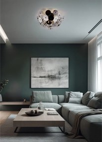 Матово черно таванно осветително тяло Discalgo - Trio