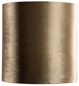 Кадифена абажура бронз със златно вътрешно покритие 40/40/40