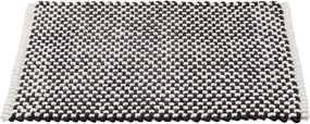 Черно-бял текстилен килим за баня 50x80 cm Covelo – Wenko
