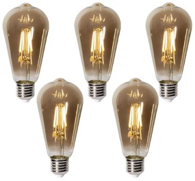 Комплект от 5 E27 димируеми LED крушки ST64 опушено стъкло 5W 450 lm 2700K