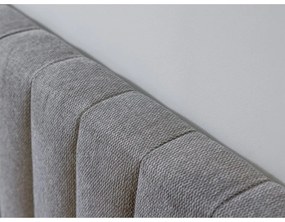 Светлосиво/естествено двойно легло с решетка 180x200 cm Oceane - Bobochic Paris