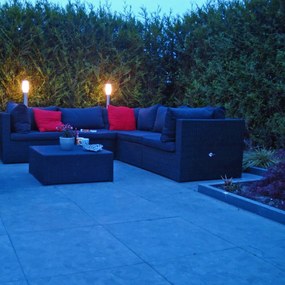 Модерна външна лампа стълб стомана 110 см IP44 - Rox