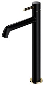 OMNIRES Y1212BLGL - Кран за мивка Y 30,8 см полуматов черен/лъскаво златна