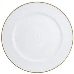 Horecano - Подложна чиния оребрена със златен кант PVC ф33см WHITE (HC-931456) (243130)