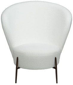 Бяло кресло от плат букле Orbit – DAN-FORM Denmark