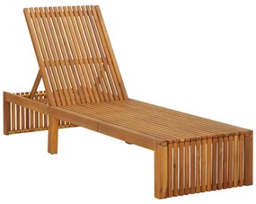 3064157 vidaXL Шезлонг с шалте, акациево дърво масив