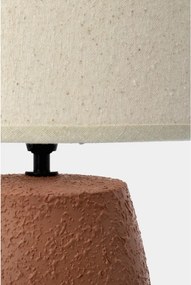 Теракотена керамична настолна лампа с текстилен абажур (височина 41,5 cm) Irvin – Yes Everyday
