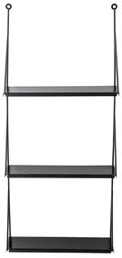 Черен метален стенен рафт Walter - Bloomingville