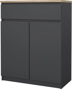 Тъмносив скрин 80x100x40 cm Naia – Tvilum
