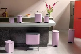 Кош за боклук Brabantia Bo Pedal 1010445, 7 л, Плавно затваряне, Гумирана основа, Розов