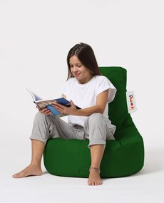 Тъмнозелен пуф Lina - Floriane Garden