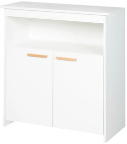 Бял детски скрин с маса за преповиване 88x98x75 cm Anton – Roba