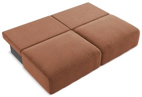 Разтегателен диван с място за съхранение в тухлен цвят 216 cm Kalena – Makamii