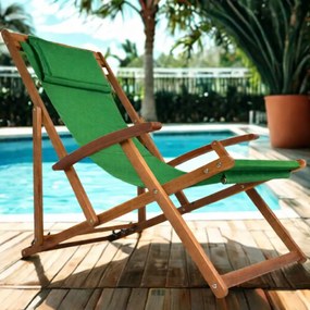 Сгъваем регулируем градински шезлонг от акациева дървесина Сив
