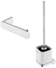 NIMCO MA комплект-94KN-26 - Четка за тоалетна със стенен монтаж с поставка за тоалетна хартия MAYA хром