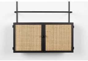 Черна ратанова стойка за вино 18x100 cm Guuji - White Label