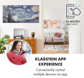 Klarstein Wonderwall Air Art Smart, инфрачервен нагревател, 120 х 60 см, 700 W, приложение, звезди