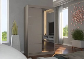 Гардероб Etienne 120 плъзгащи се-сиво-бежово