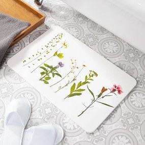 Бяла постелка за баня 39x60 cm - Artsy Doormats
