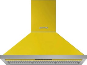 Абсорбатор SMEG Portofino KPF9YW, 275W, А+, 781 м3/ч, 3 скорости, 3 филтъра, Антивъзвръщателен клапан, Инокс, LED, Жълт
