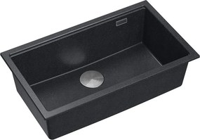 гранитна мивка Logan 110 Black Metallic