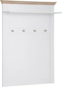 Бяла стенна закачалка с дъбови детайли Bruce - Støraa