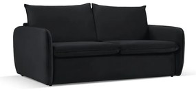Черен кадифен диван 214 cm Vienna - Cosmopolitan Design