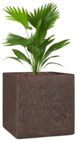 Blumfeldt Solid Grow Rust, саксия за цветя, 40 х 41 х 40 см, фиброслой, ръждив цвят