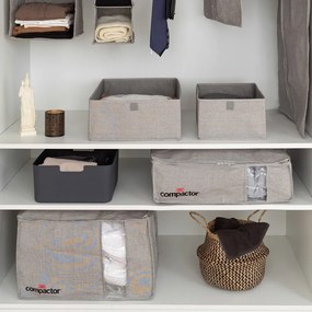 Сива компресионна кутия за съхранение , 145 л Oxford - Compactor