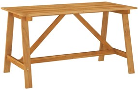 3068787 vidaXL Градински трапезен комплект, 7 части, кафяв