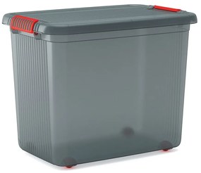 Сива пластмасова кутия за съхранение с капак 59x39x45 cm K Latch Box – KIS