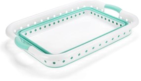 Бяло и тюркоазено сгъваемо кошче за пране - Addis