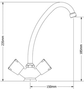 Кран за мивка Corona една дупка