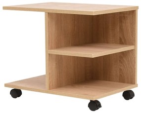 245723 vidaXL Подвижна етажерка, 50x35x42 см, цвят дъб