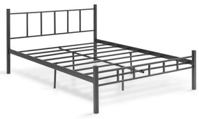 Метално двуспално легло ORMEL 160x200 cm, черно, носимост 200 кг